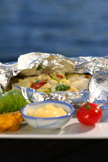 Fish in foil packets
